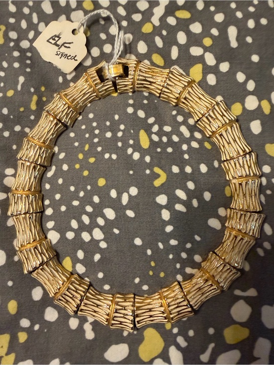 ELF Jewelry - ELF Gold Tone Textured Chunky Collar Necklace